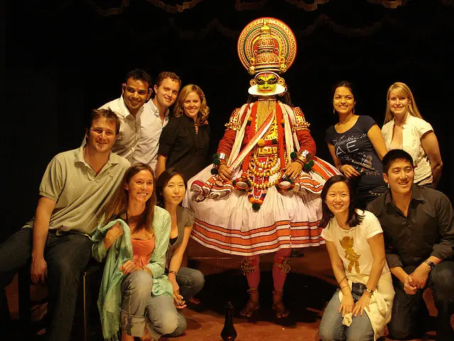 Group Photo with Kathakali Dancers